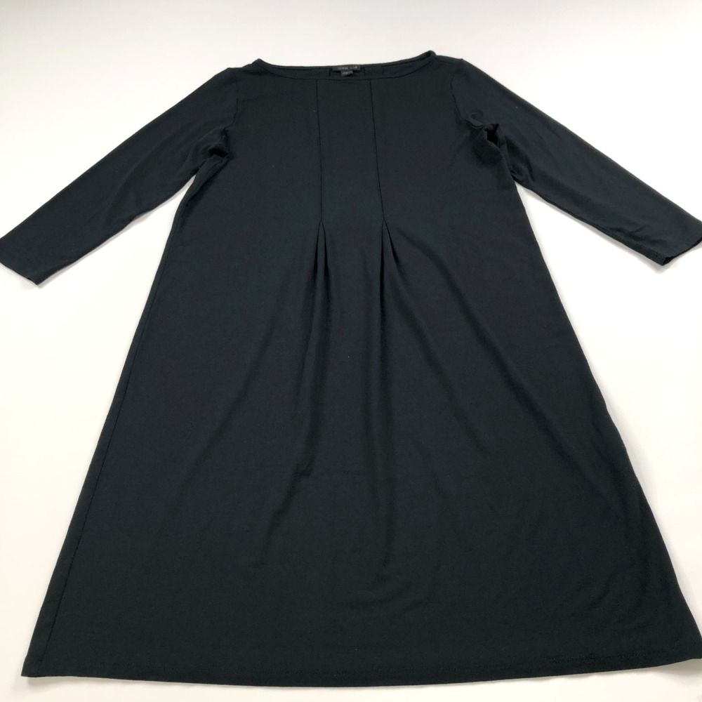 J. Jill Wearever Collection XS A-Line Pintuck Above Knee Dress Black MINT